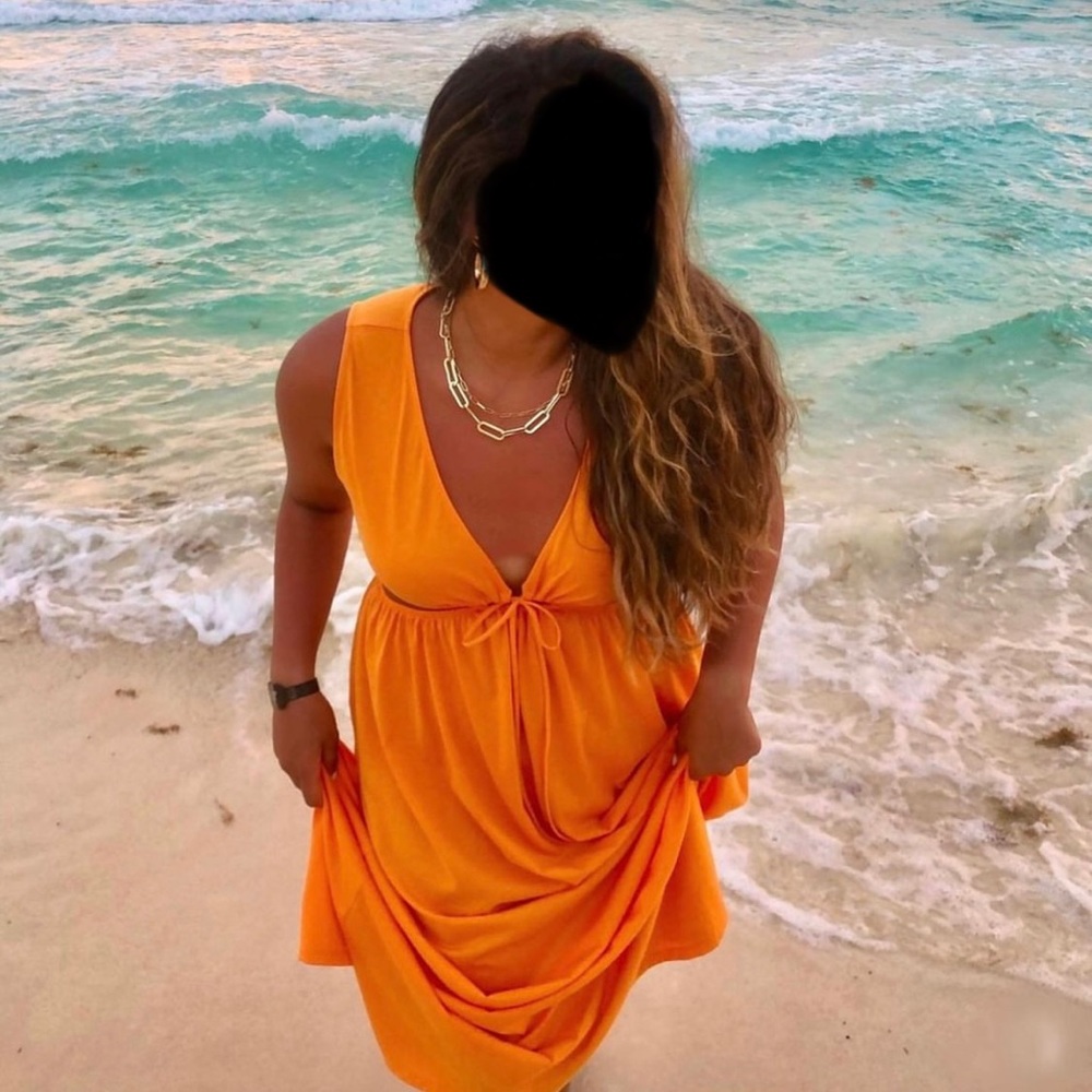Zara Orange Maxi Dress